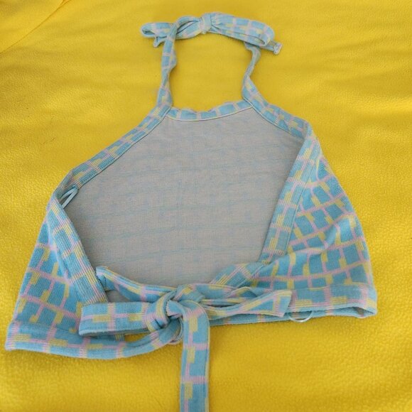 G29  Zara - soft n stretchy cute Halter Top - ties = perfect fit open back - Picture 2 of 3